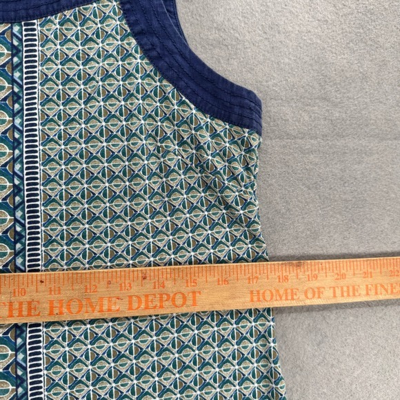 Tommy Bahama Dress Womens Size S Blue Green Geo Print Mixed Media‎ Above Knee - Picture 6 of 13